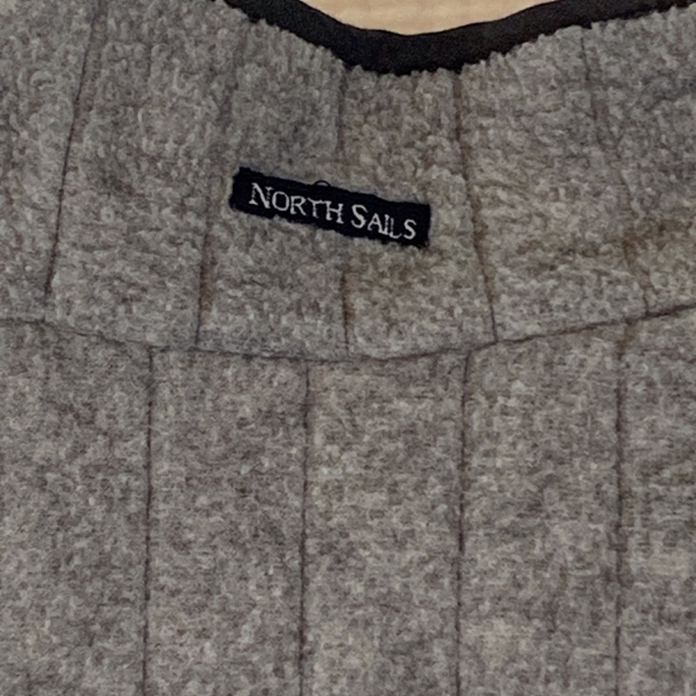 North Sails Polartec Fleece Vest Large Gray Full Zip Quilted Pockets Men - Picture 7 of 12
